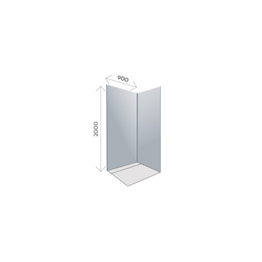 Pack douche Décofast standard 2000x900 mm design et étanche