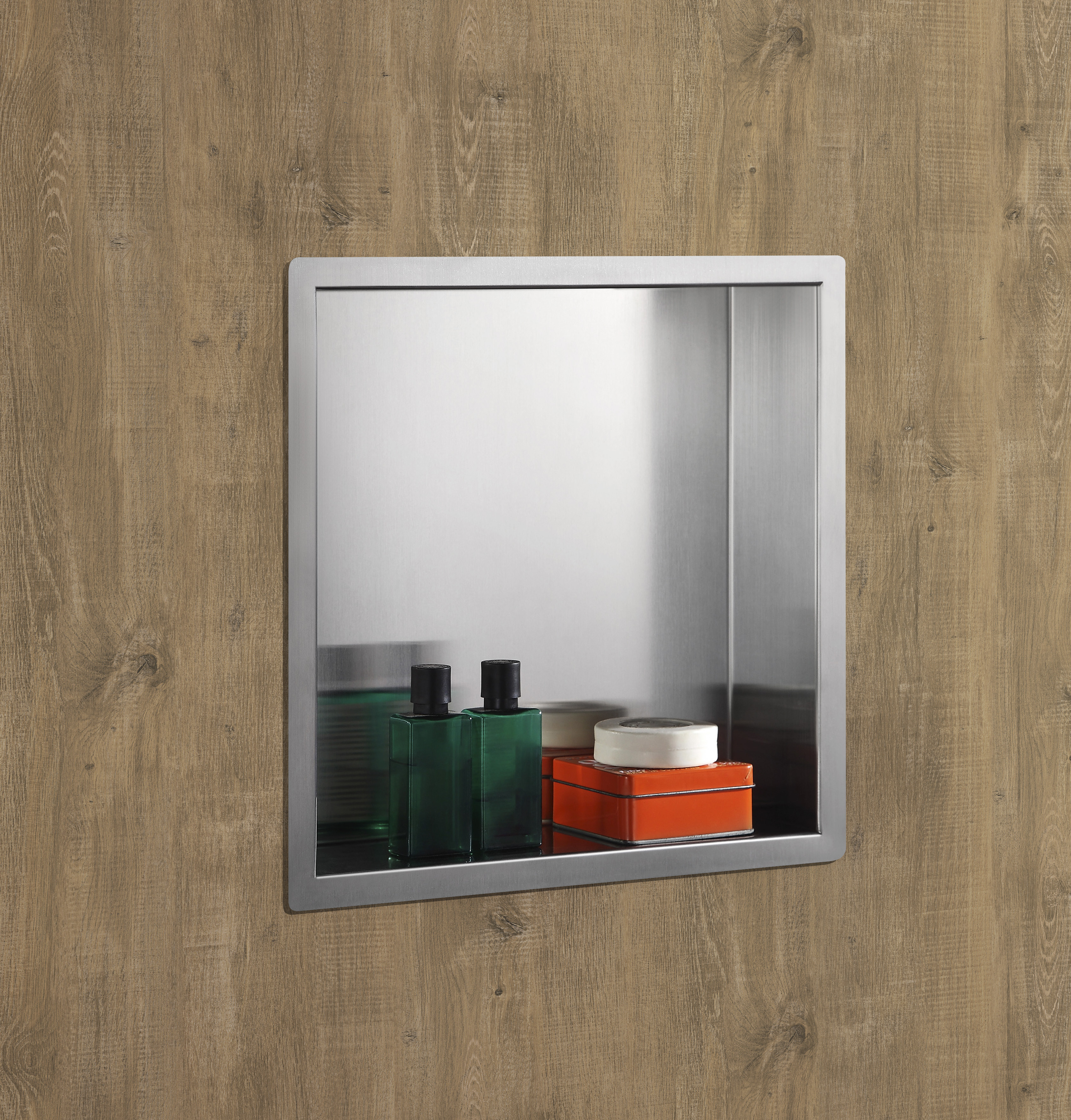 Niche de douche Décofast inox brossé mat 300x300 mm design et étanche