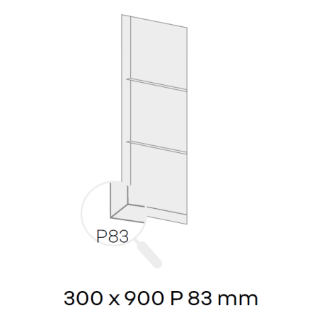 Niche de douche Décofast inox brossé mat 300x900 mm design et étanche