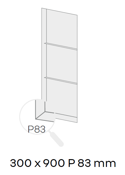 Niche de douche Décofast inox brossé mat 300x900 mm design et étanche