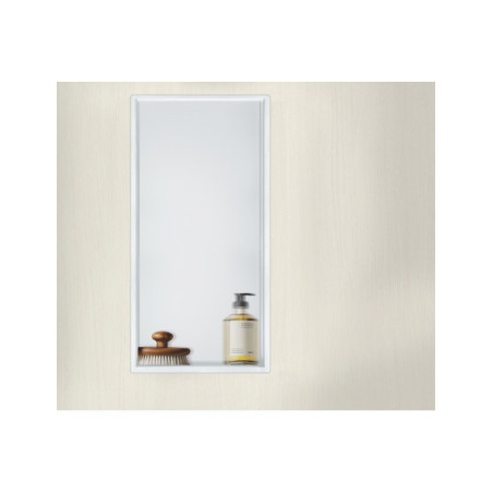 Niche de douche Décofast inox laqué blanc 300x600 mm design et étanche