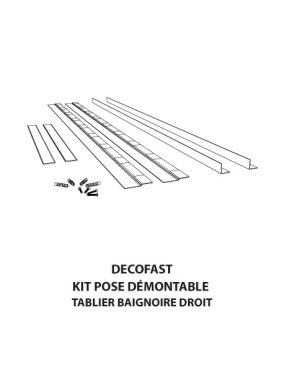 Kit de pose Décofast tablier de baignoire droit
