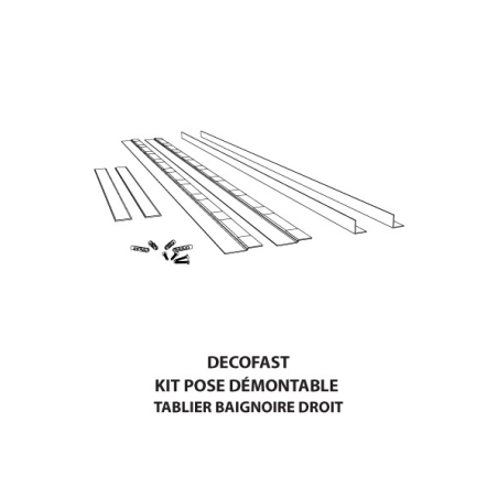 Kit de pose Décofast tablier de baignoire droit