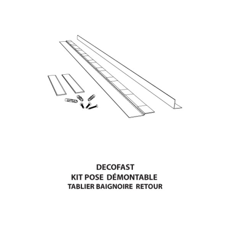 Kit de pose Décofast tablier de baignoire retour