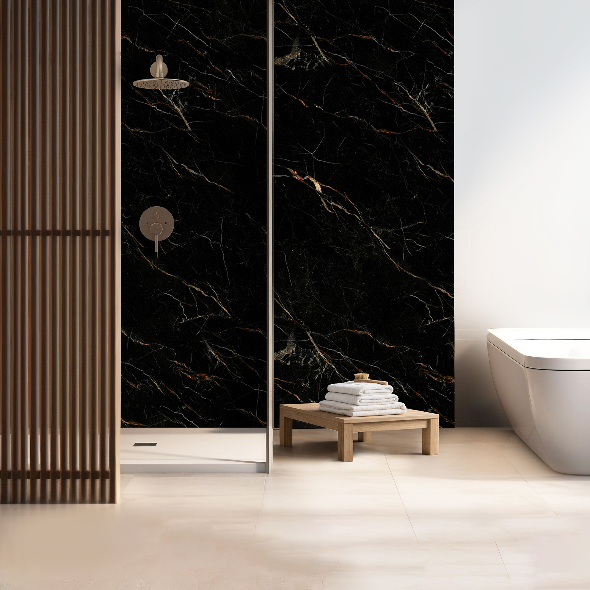 Panneau mural douche Décofast marbre Agata mat design et étanche