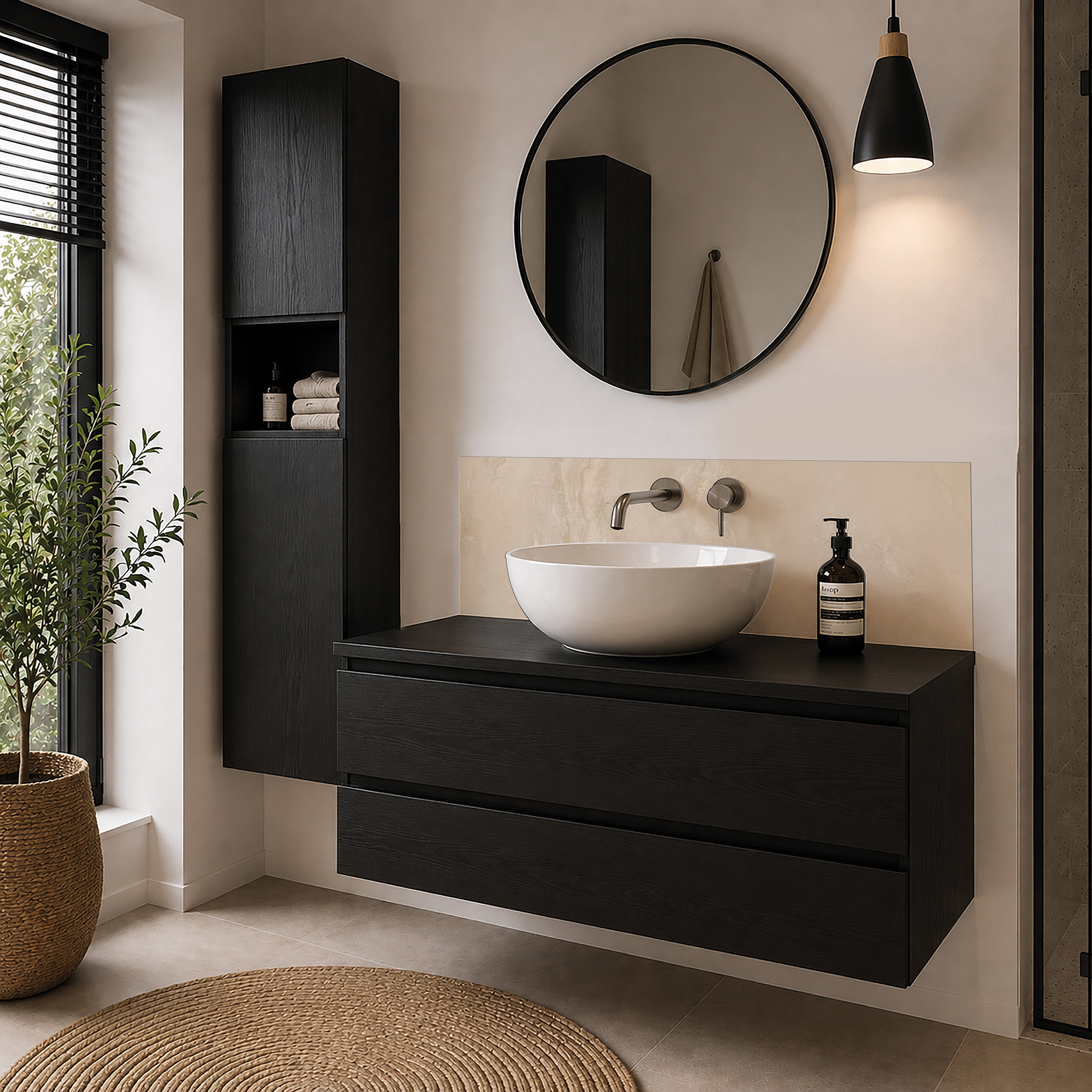 Panneau mural douche Décofast marbre Cappuccino mat design et étanche