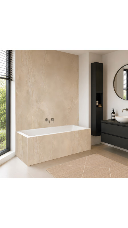 Panneau mural douche Décofast marbre Cappuccino mat design et étanche