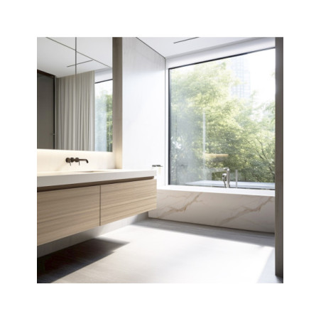 Panneau mural douche Décofast marbre Marbre Gold mat design et étanche
