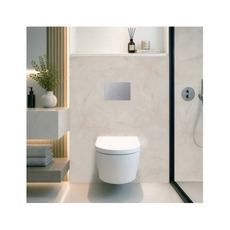 Panneau mural douche Décofast marbre Onyx Blanc mat design et étanche