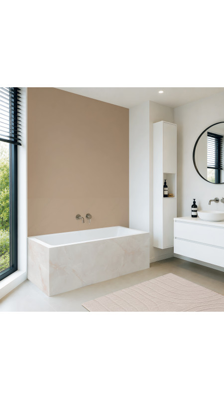 Panneau mural douche Décofast marbre Onyx Blanc mat design et étanche