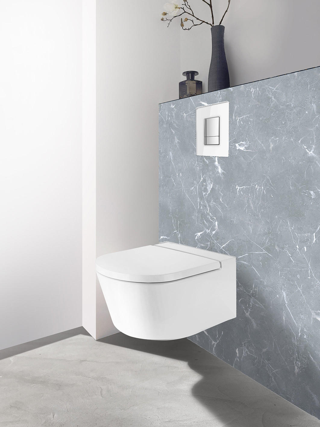 Panneau mural douche Décofast marbre Paros mat design et étanche