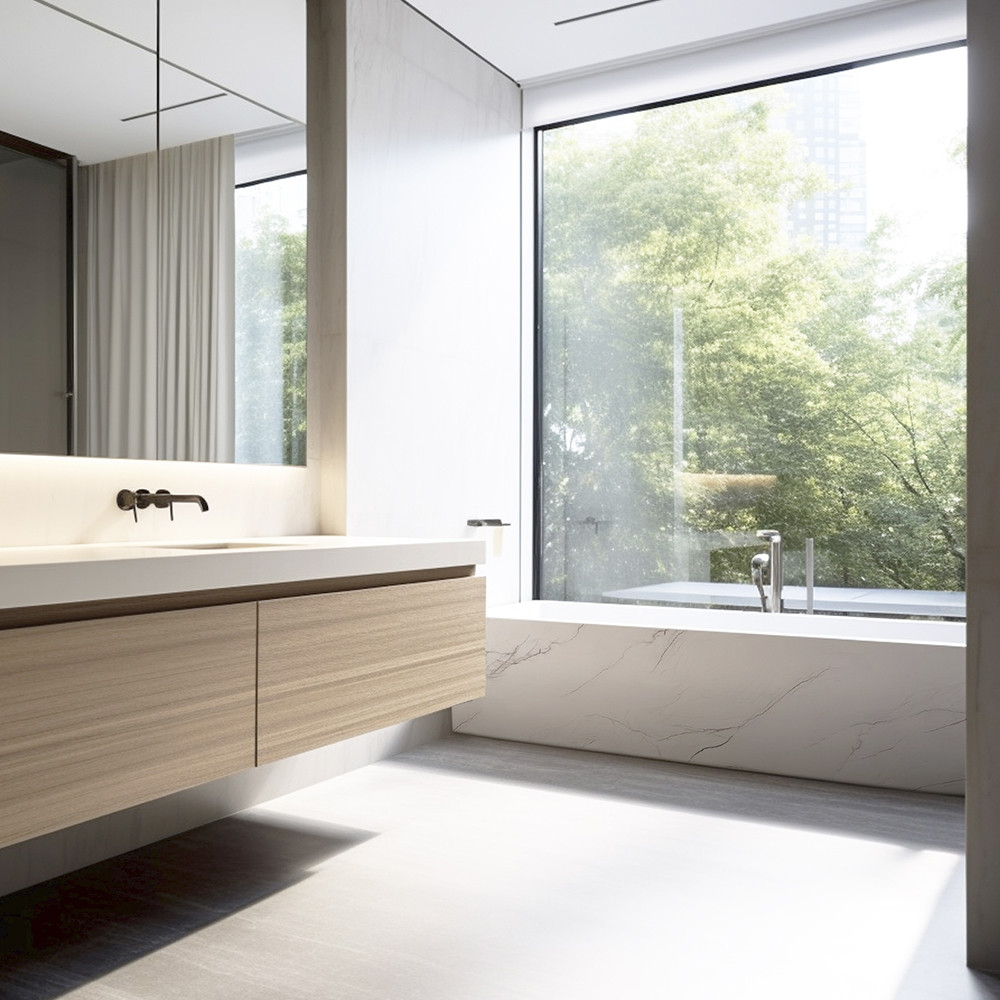 Panneau mural douche Décofast marbre Tinos mat design et étanche