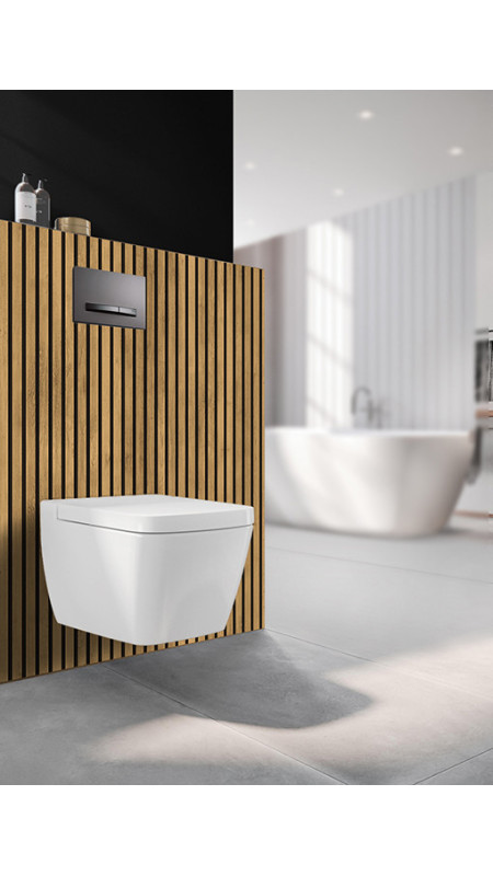 Panneau mural douche Décofast bois Orme Tasseaux Vertical design et étanche