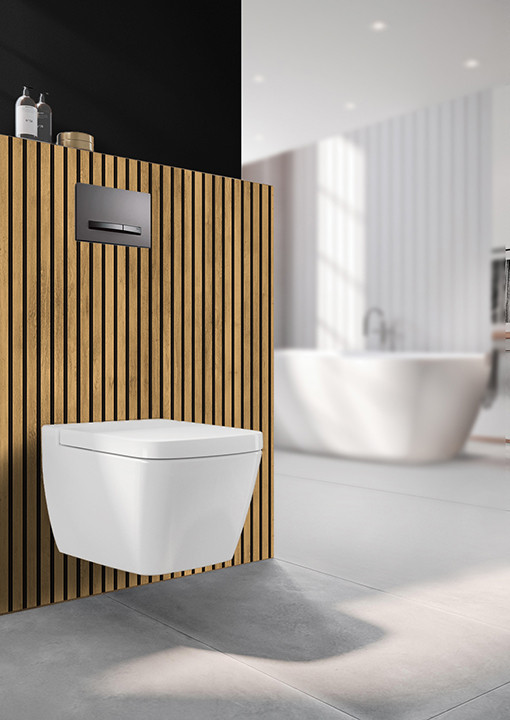 Panneau mural douche Décofast bois Orme Tasseaux Vertical design et étanche