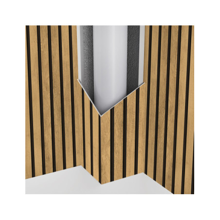 Panneau mural douche Décofast bois Orme Tasseaux Vertical design et étanche