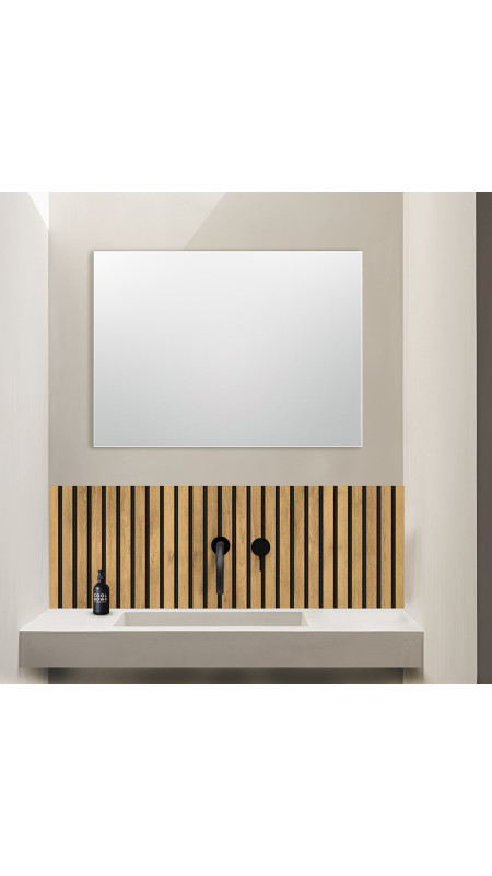Panneau mural douche Décofast bois Orme Tasseaux Vertical design et étanche