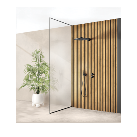 Panneau mural douche Décofast bois Orme Tasseaux Vertical design et étanche