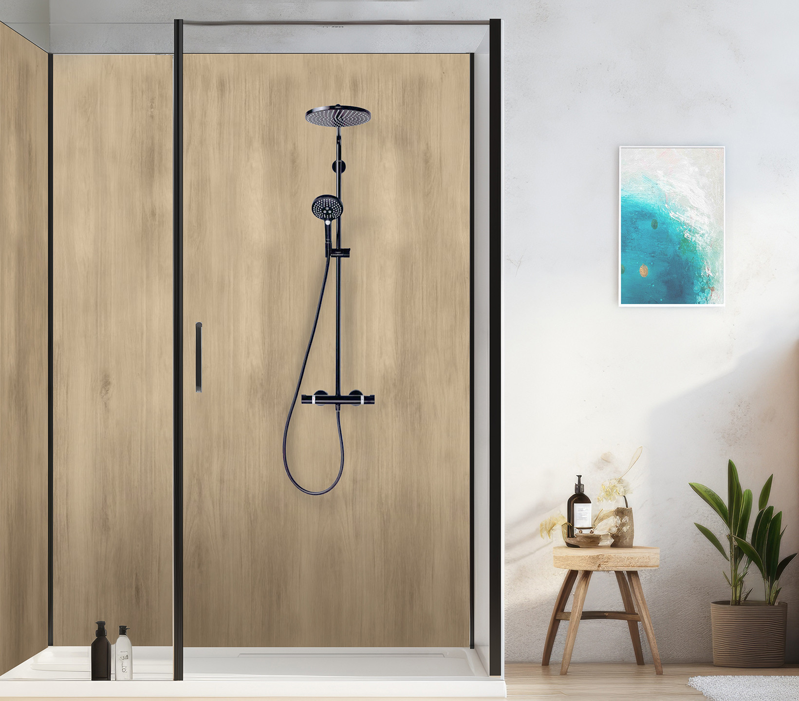 Panneau mural douche Décofast bois Tilleul design et étanche