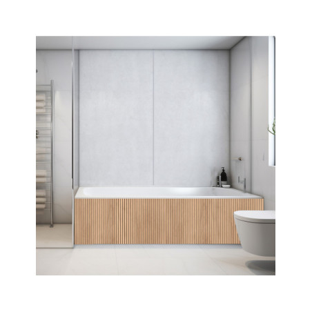 Panneau mural douche Décofast bois Tilleul Tasseaux Fins design et étanche