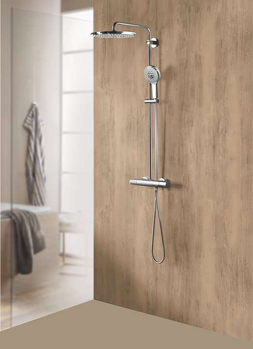 Panneau mural douche Décofast bois Chene design et étanche