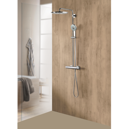 Panneau mural douche Décofast bois Chene design et étanche