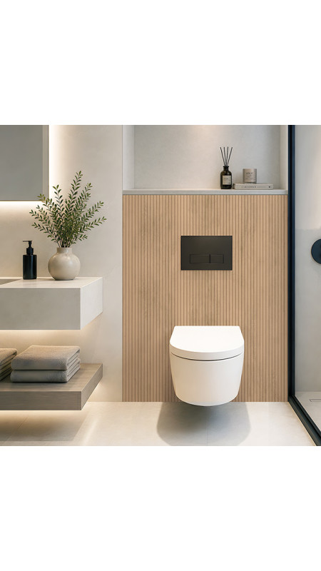 Panneau mural douche Décofast bois Chene Tasseaux Fins Naturel design et étanche