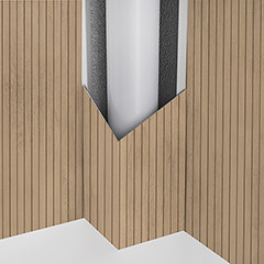 Panneau mural douche Décofast bois Chene Tasseaux Fins Naturel design et étanche