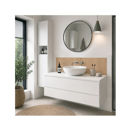 Panneau mural douche Décofast bois Chene Tasseaux Fins Naturel design et étanche