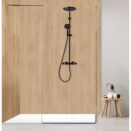 Panneau mural douche Décofast bois Chene Tasseaux Fins Naturel design et étanche