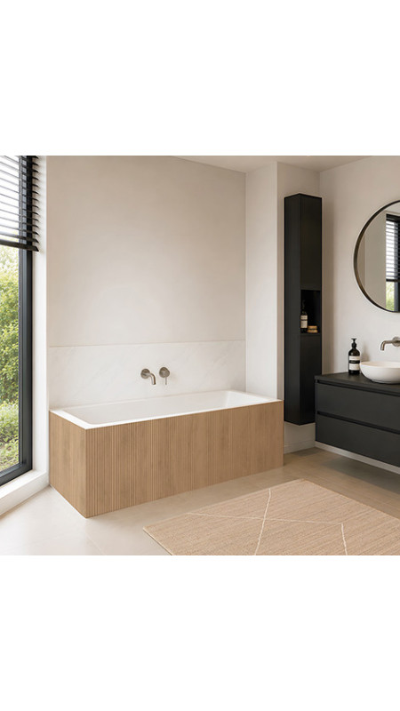 Panneau mural douche Décofast bois Chene Tasseaux Fins Naturel design et étanche