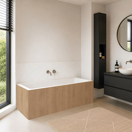 Panneau mural douche Décofast bois Chene Tasseaux Fins Naturel design et étanche