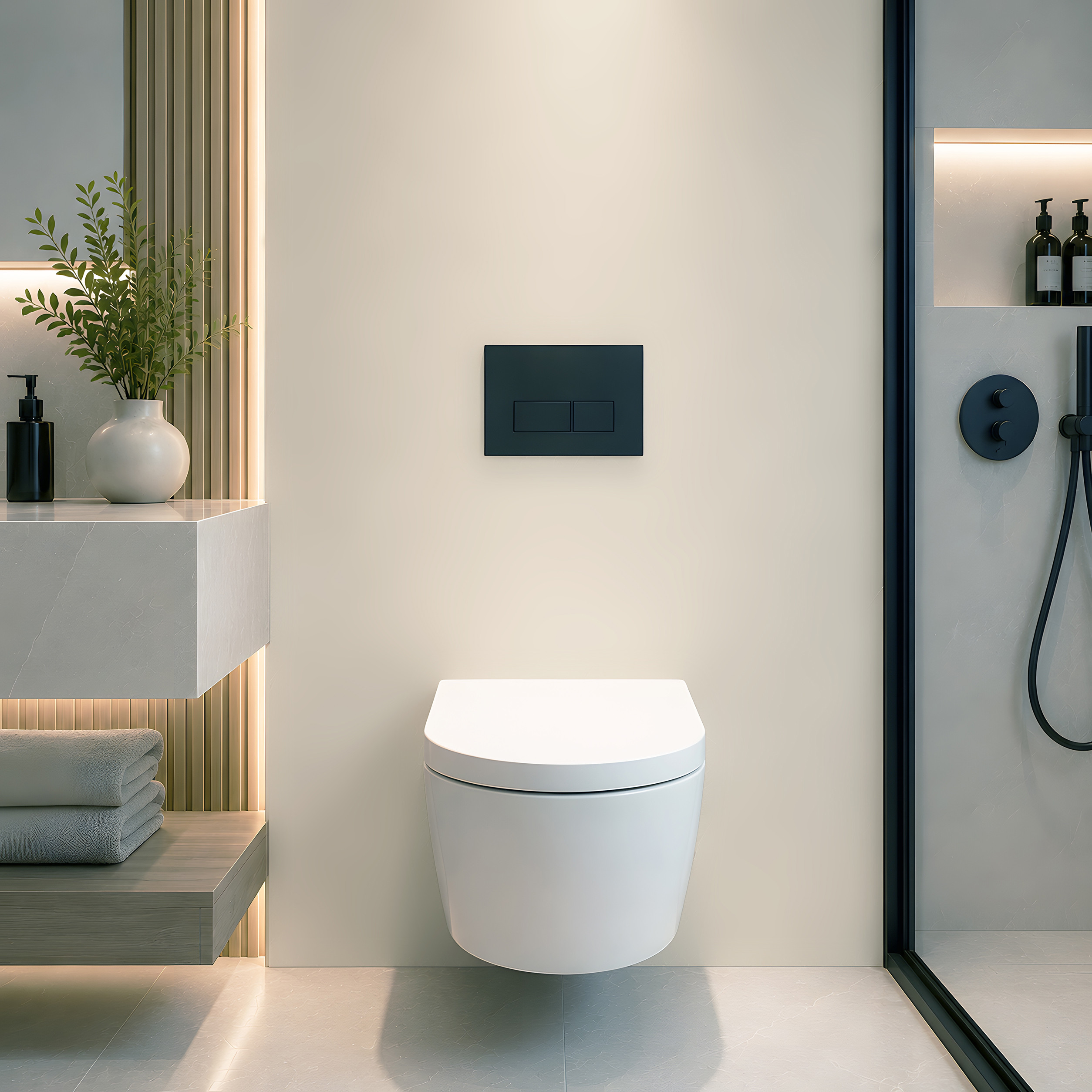 Panneau mural douche Décofast chromatique Beige Clair design et étanche