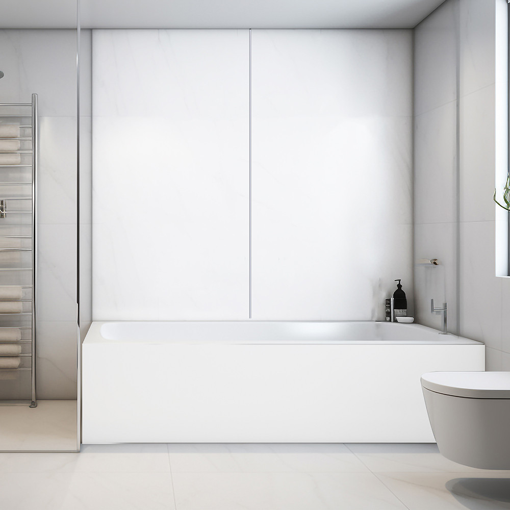 Panneau mural douche Décofast chromatique Blanc mat design et étanche