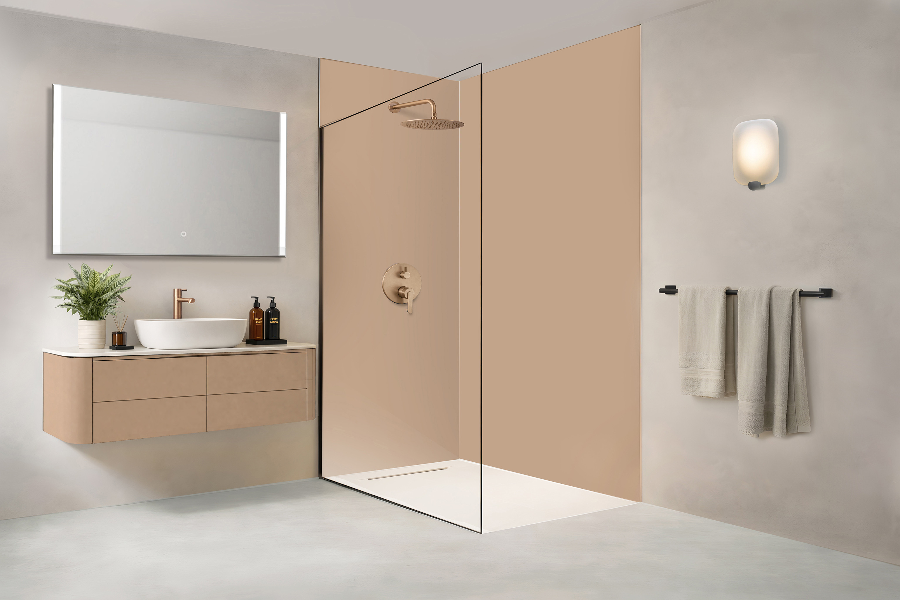 Panneau mural douche Décofast chromatique Bronze design et étanche