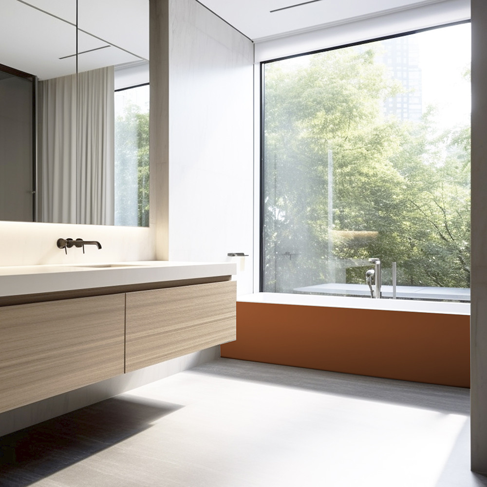 Panneau mural douche Décofast chromatique Terracotta design et étanche