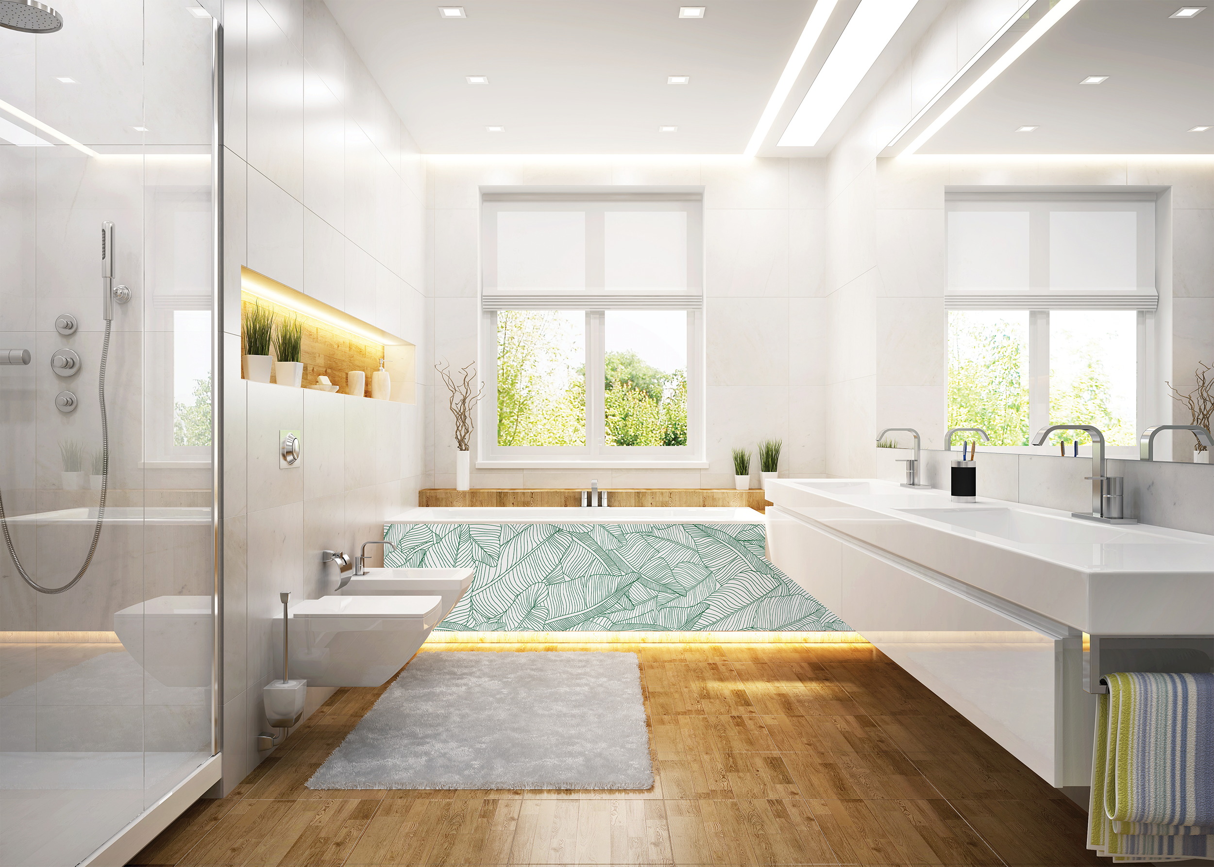 Panneau mural douche Décofast végétalis Amazonia design et étanche