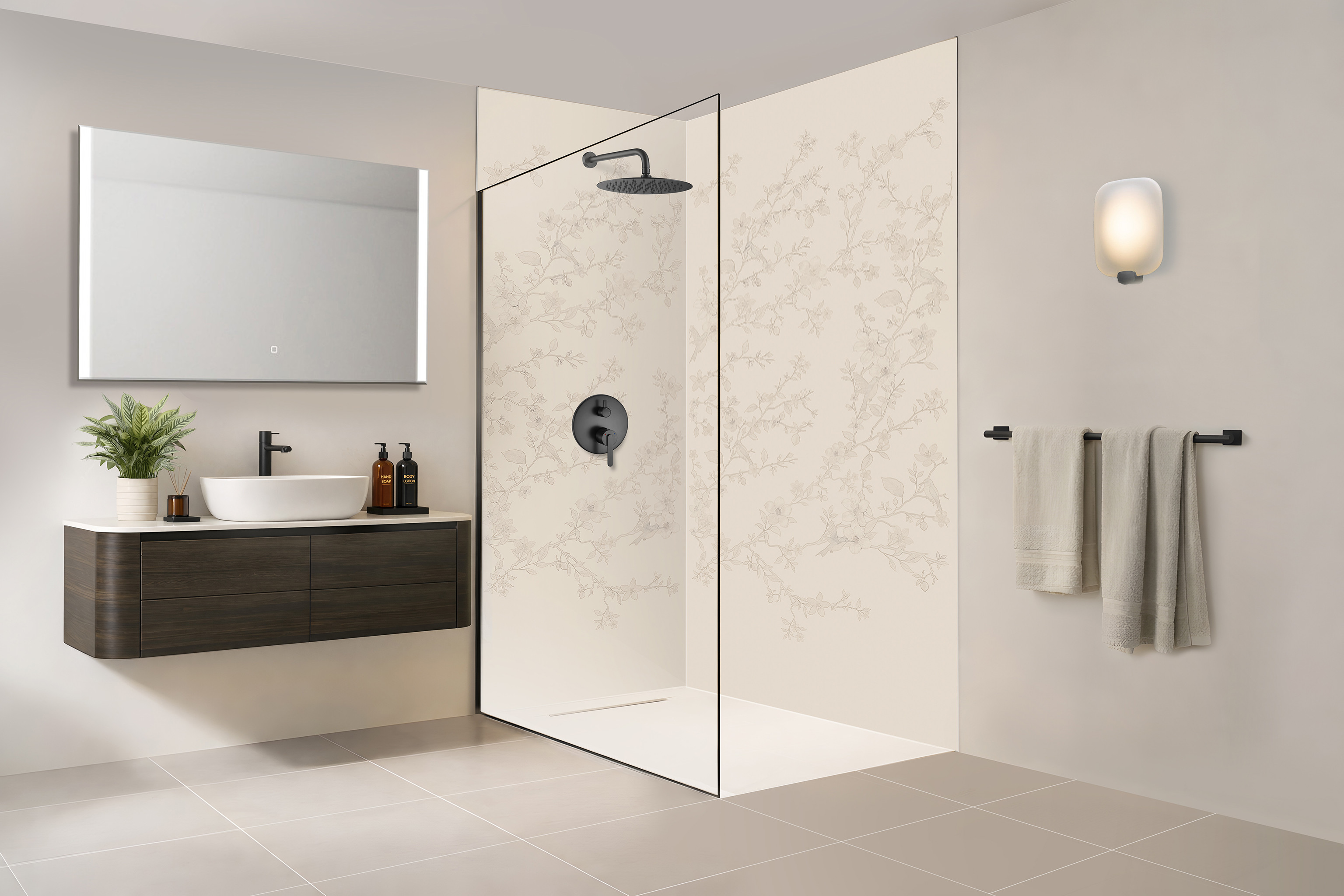 Panneau mural douche Décofast végétalis Eden design et étanche
