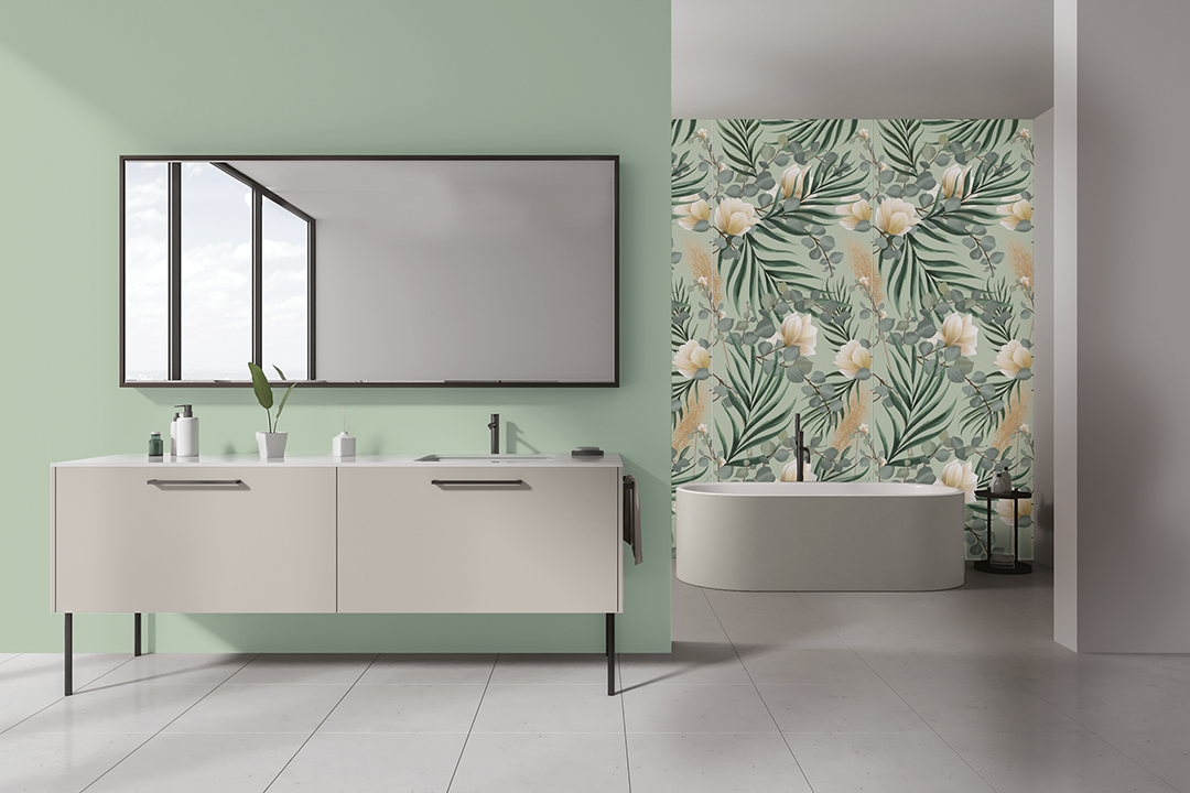 Panneau mural douche Décofast végétalis Floralia design et étanche