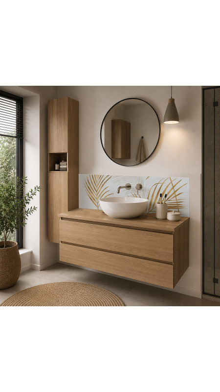 Panneau mural douche Décofast végétalis Palmes D'or design et étanche