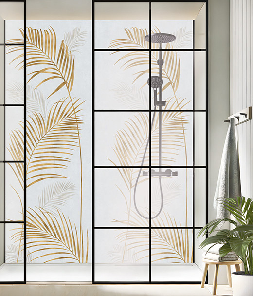 Panneau mural douche Décofast végétalis Palmes D'or design et étanche
