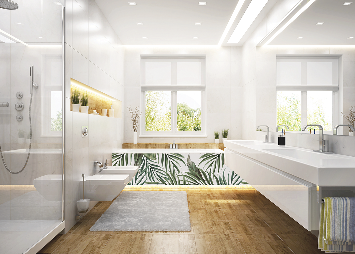 Panneau mural douche Décofast végétalis Tropical design et étanche