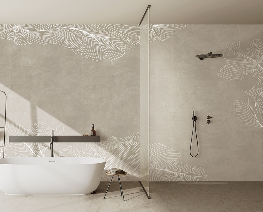 Panneau mural douche Décofast panoramique Koi design et étanche