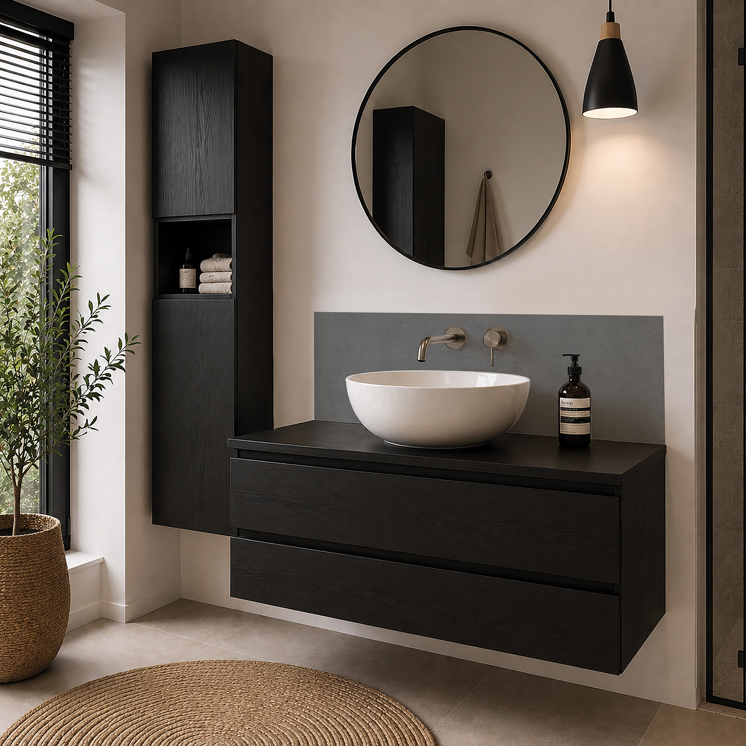 Panneau mural douche Décofast loft Beton Cendro design et étanche