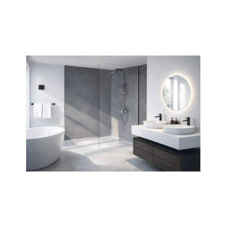 Panneau mural douche Décofast loft Beton Cendro design et étanche