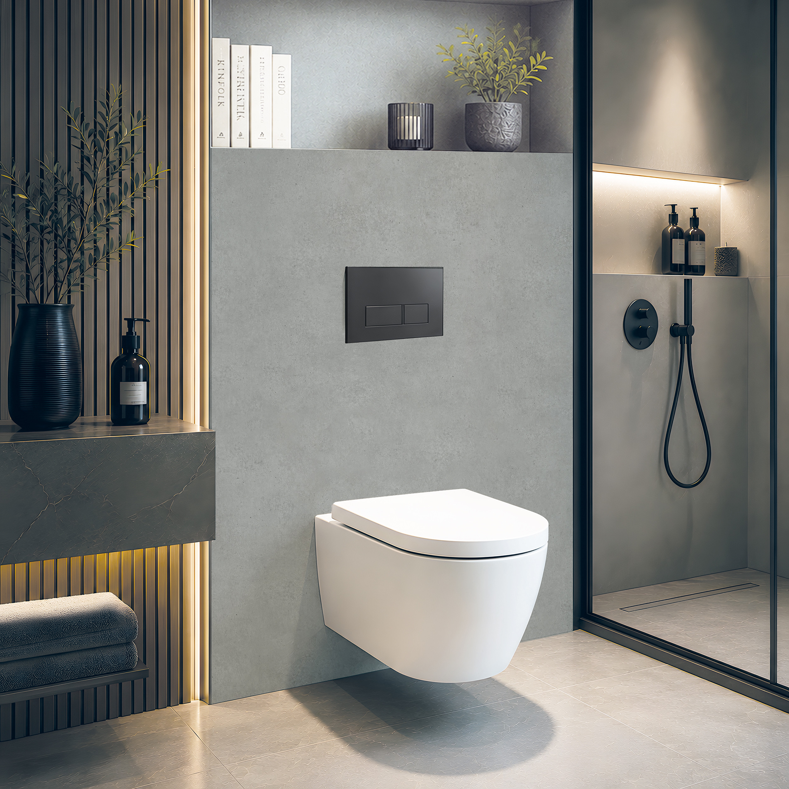 Panneau mural douche Décofast loft Beton Gris design et étanche