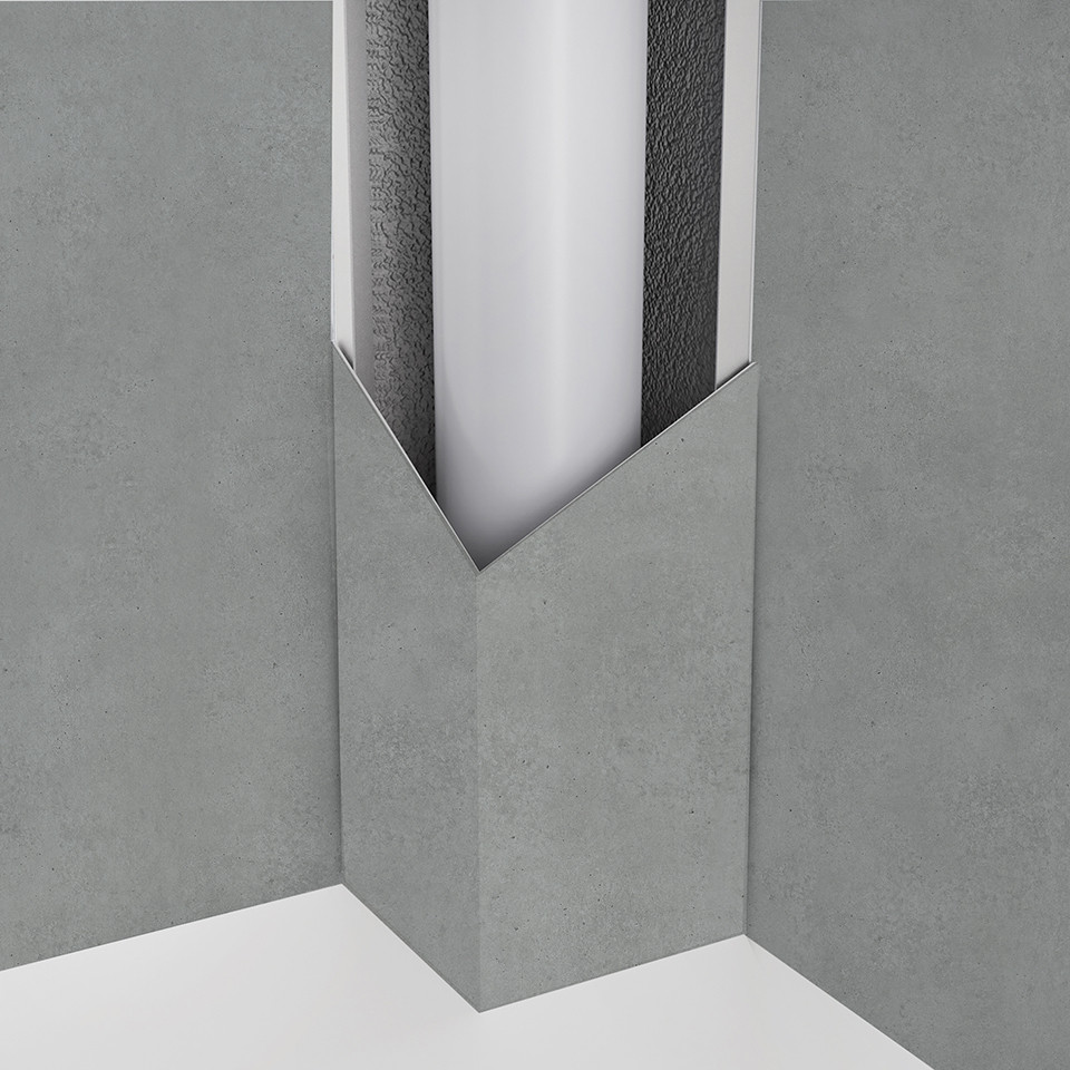 Panneau mural douche Décofast loft Beton Gris design et étanche