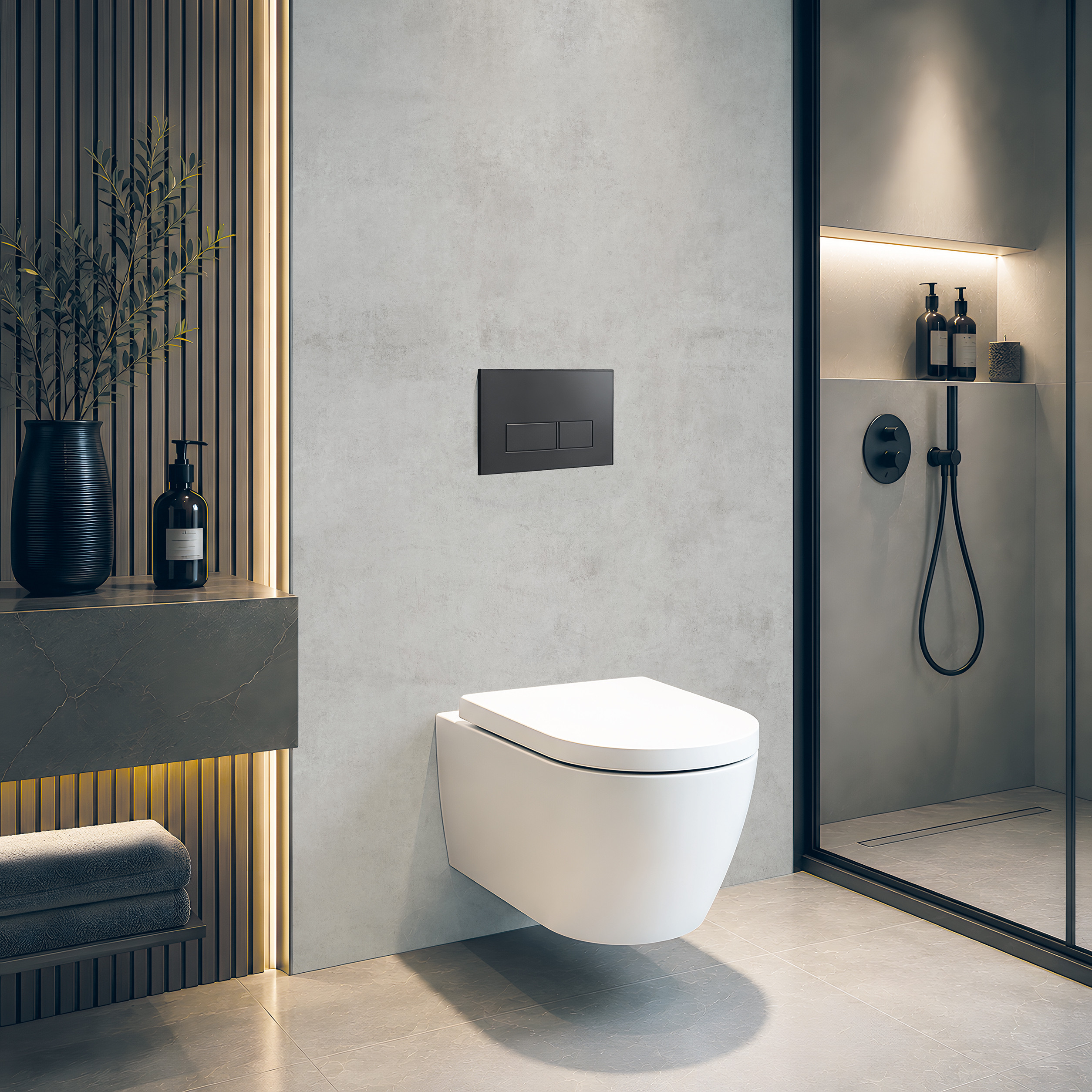 Panneau mural douche Décofast loft Ciment design et étanche