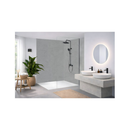 Panneau mural douche Décofast loft Ciment Fonce design et étanche