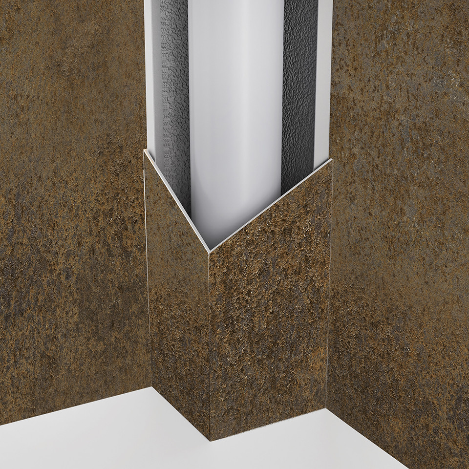 Panneau mural douche Décofast loft Corten Cuivre design et étanche