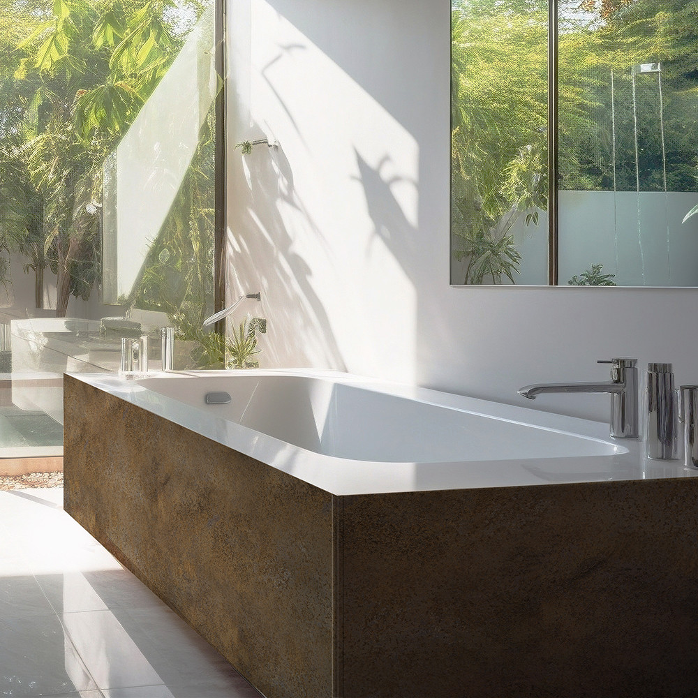 Panneau mural douche Décofast loft Corten Cuivre design et étanche